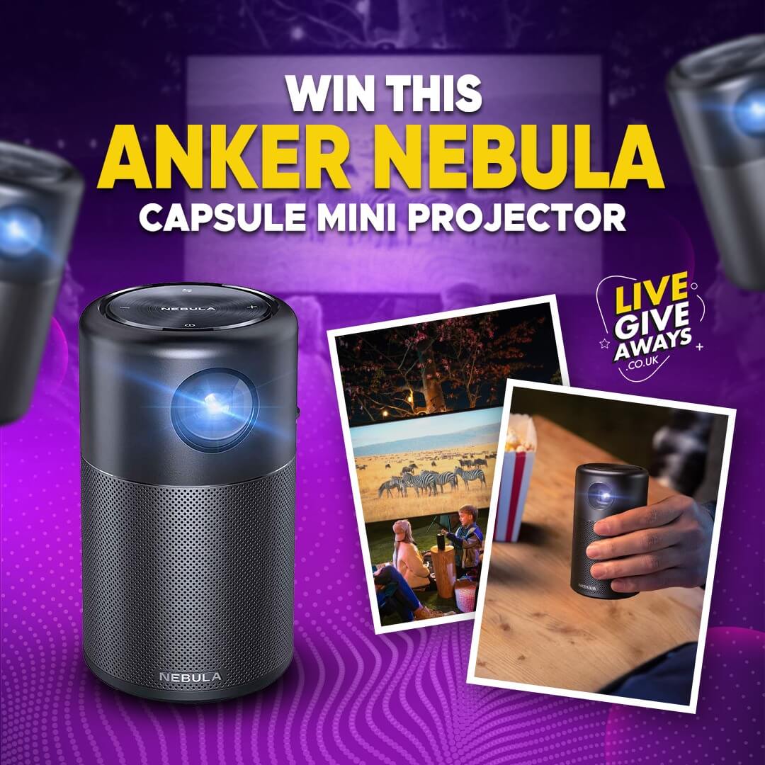 Anker Nebula Capsule 100 ANSI Lumen Mini WiFi Movie Projector Live Giveaways