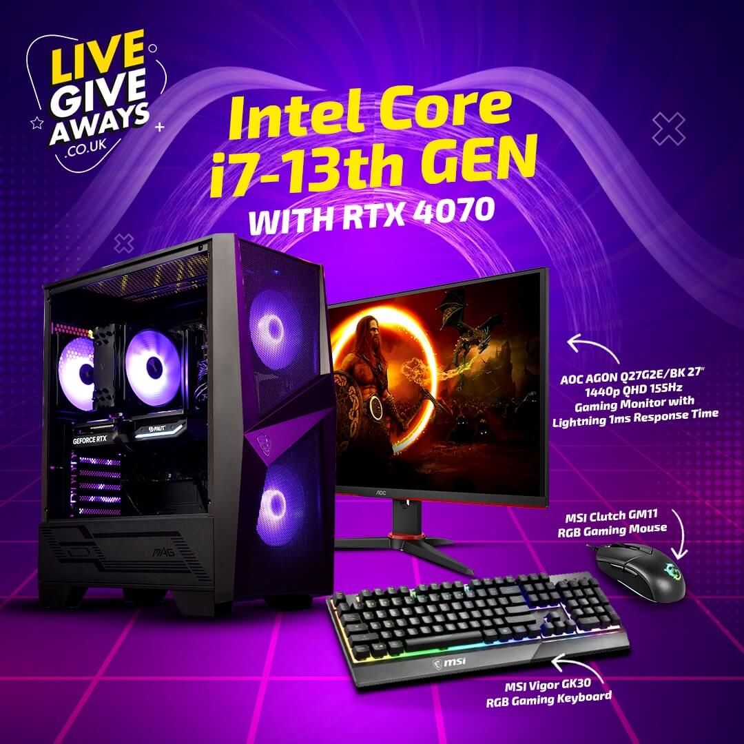 Core i7 13th Gen Gaming PC Bundle with RTX 4070