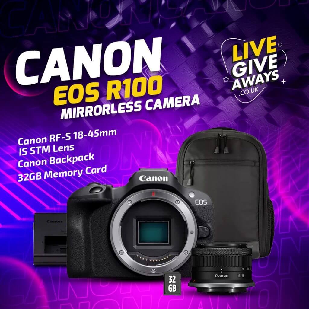 Canon EOS R100 Mirrorless Camera Bundle Live Giveaways