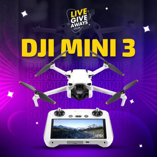 DJI Mini 3 with DJI Smart Controller + Samsung 128GB Memory Card Live Giveaways