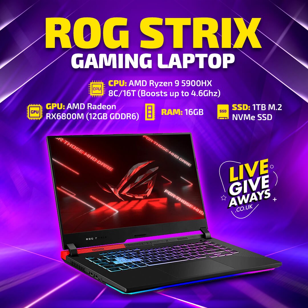 Asus ROG Strix Ryzen 9 Gaming Laptop with RX 6800M