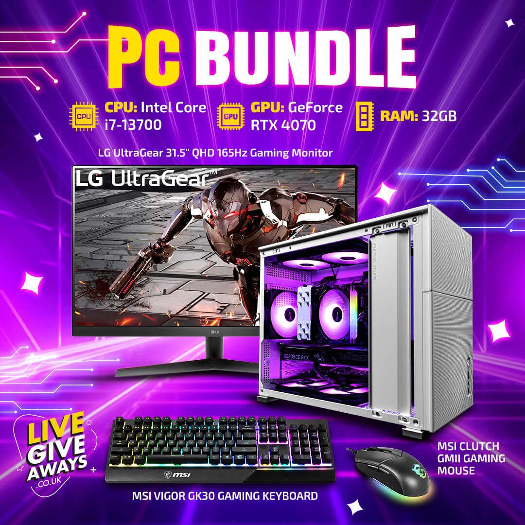 Intel Core i7 13th Gen Gaming PC Bundle with RTX 4070