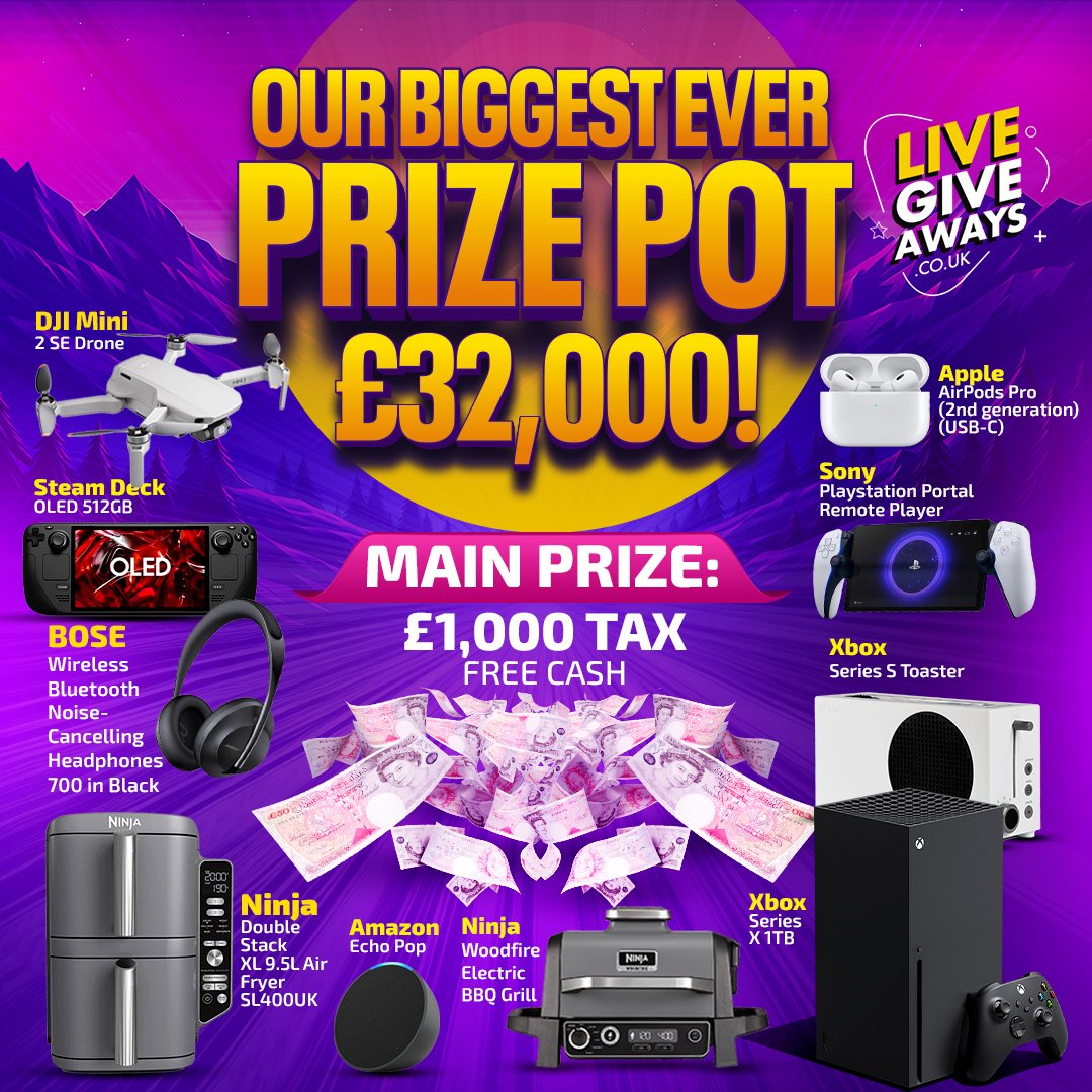 Instant Wins: Our MASSIVE Prize Pot worth over £32,000! Fantastic Odds!