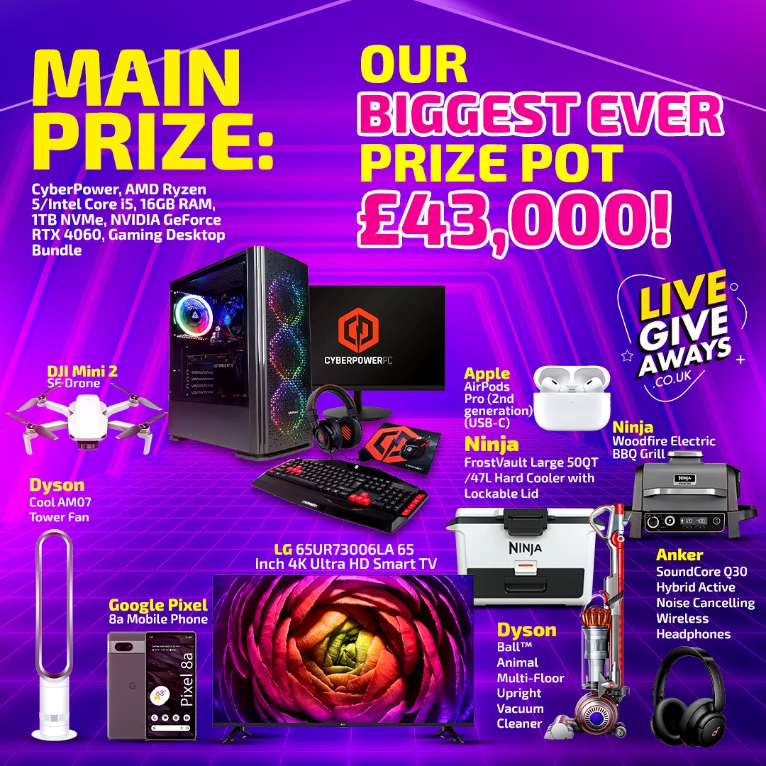 Instant Wins: Our Biggest EVER Prize Pot worth over £43,000!