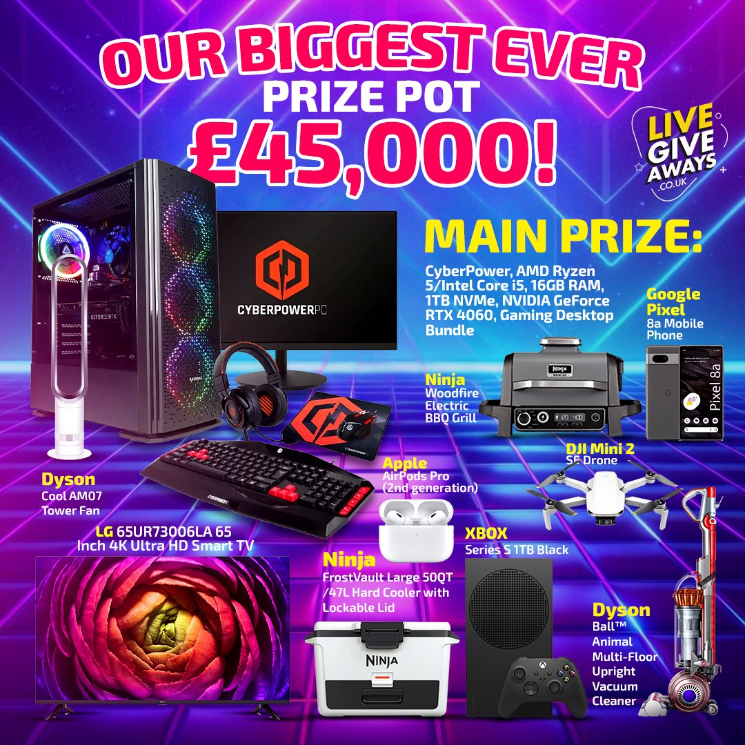 Instant Wins: Our Biggest EVER Prize Pot worth over £45,000!