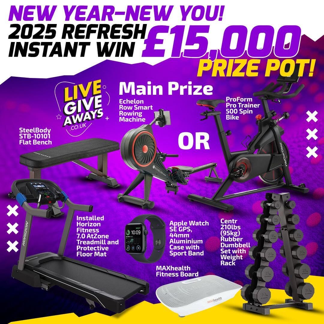 New Year – New You! 2025 Refresh Instant Win – £15,000 Prize Pot!