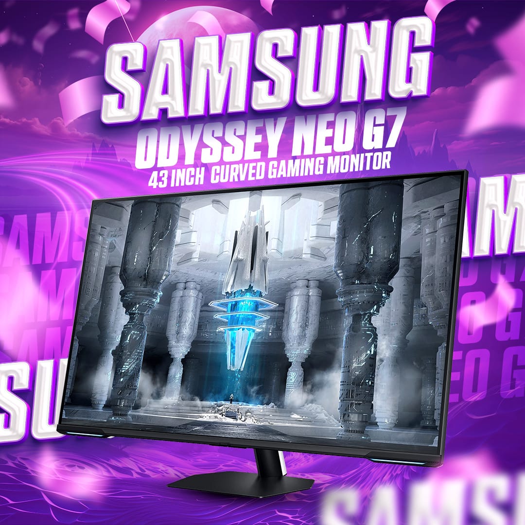 Samsung Odyssey Neo G7 Quantum Mini LED 43 Inch 4K UHD 144Hz Curved Gaming Monitor + 9 Lucky Numbers