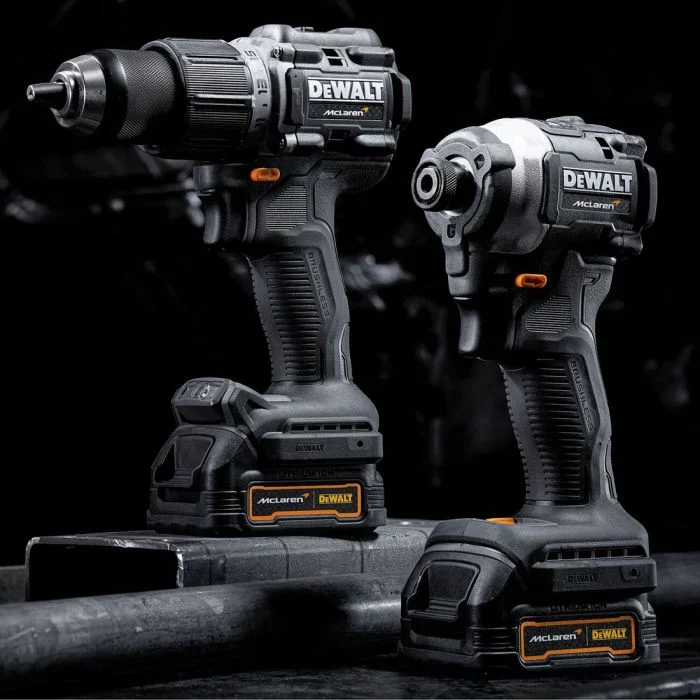 McLaren DEWALT F1 Team 18V XR Brushless Drill & Impact Twin Kit + 2 x 1.7Ah Li-Ion PowerStack Batteries + 9 Lucky Numbers!