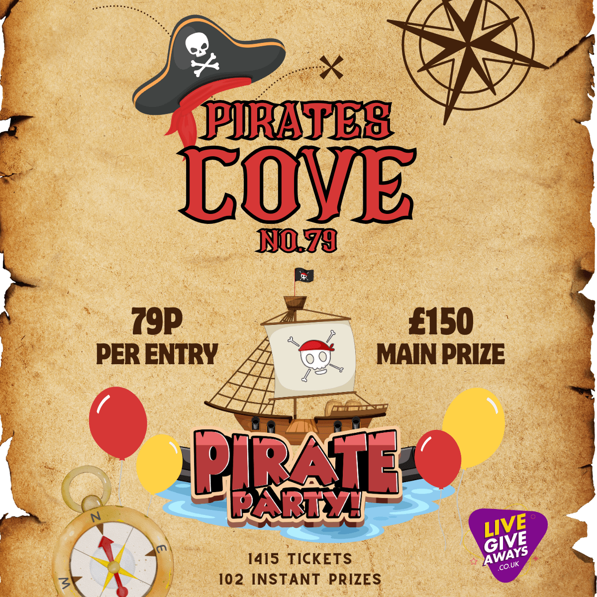 🏴‍☠️ Pirates Cove No.79: The Treasure Trove Draw – Prize every 14 tickets! 💰⚓