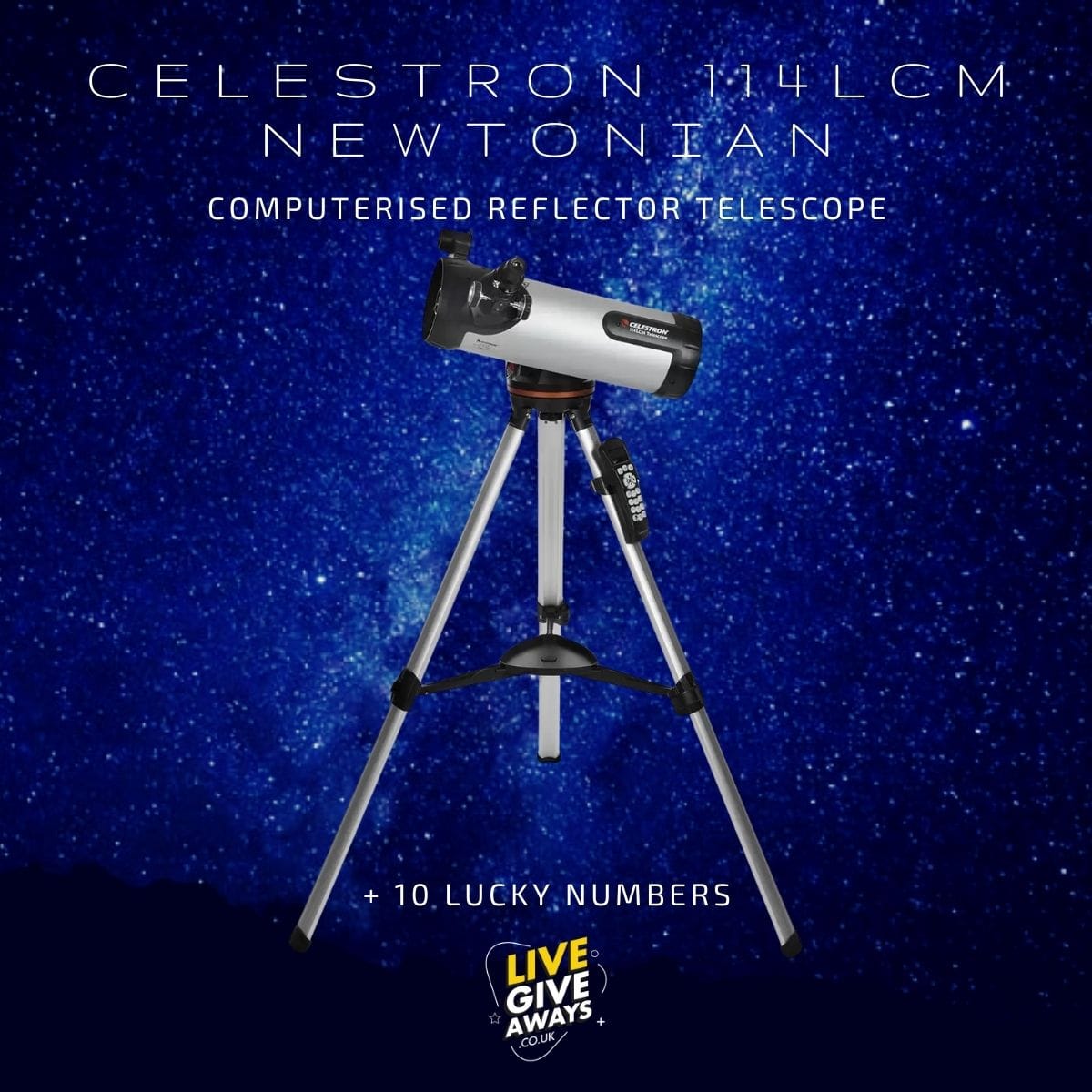 Celestron 114LCM Newtonian Computerised Reflector Telescope + 10 Lucky Numbers! 🌍🔭
