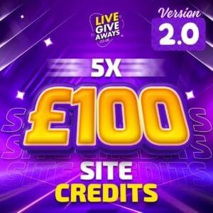 5 x £100 Site Credits V2 - 10 Lucky Numbers! 🪙🪙🪙