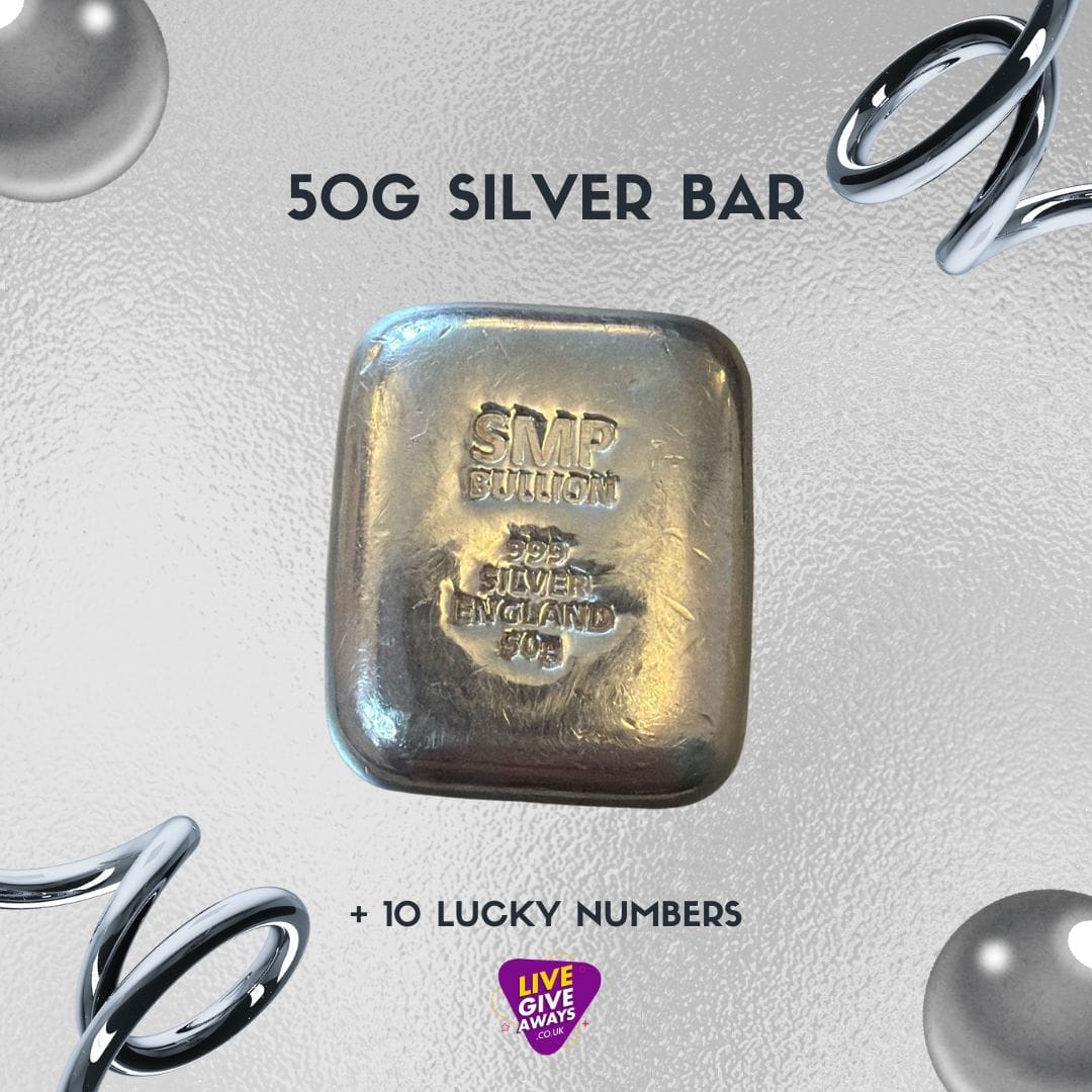 🩶 50G Silver Bar 🩶 + 10 Lucky Numbers!