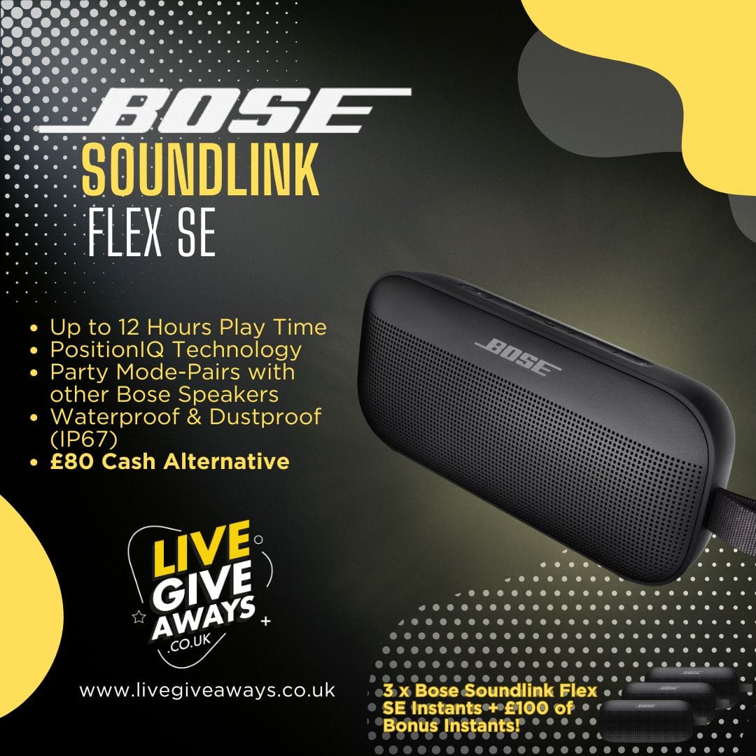 🔊 Follow The Sound! Bose Soundlink Flex SE Bluetooth Speaker 🔊 + 13 Instant Wins!
