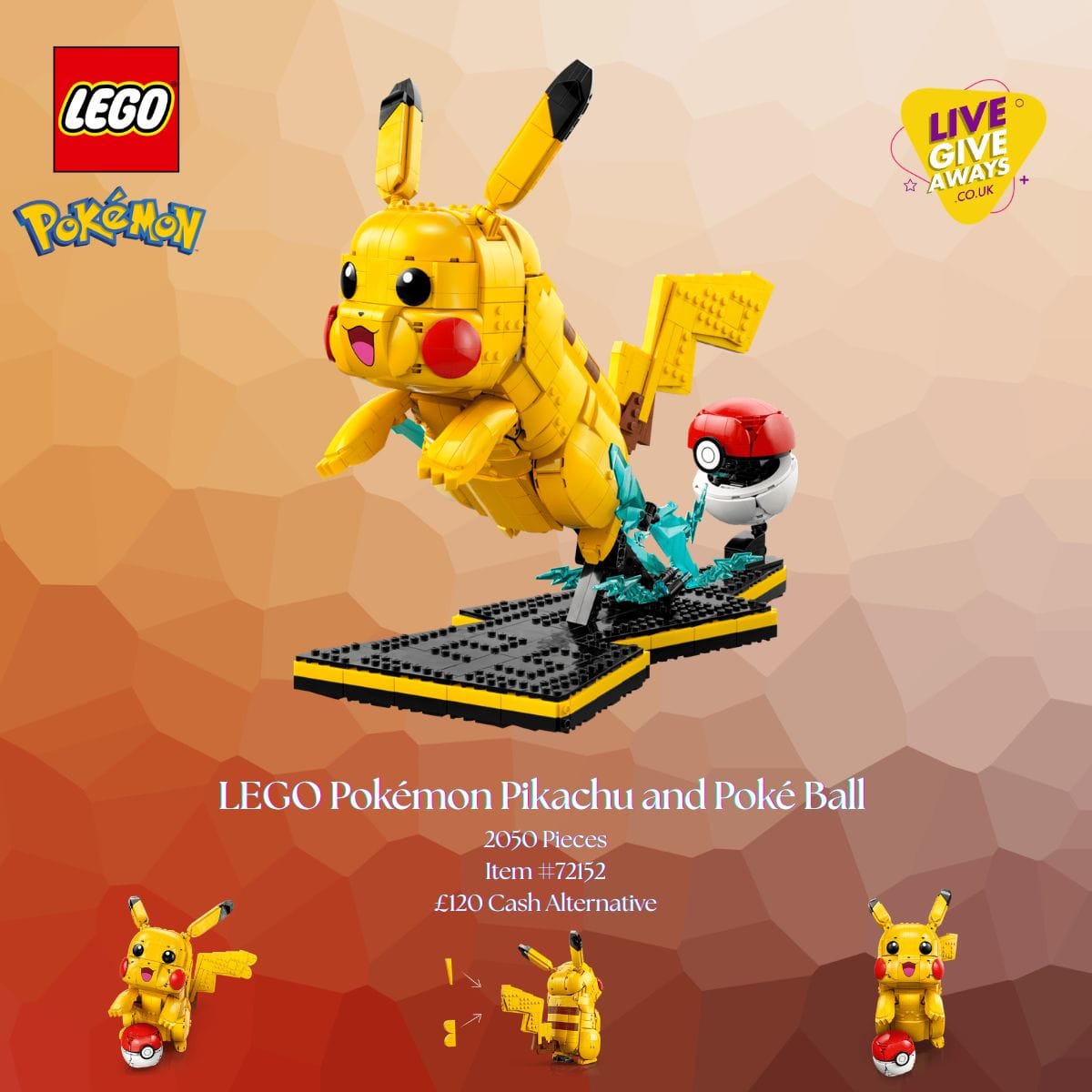 🔰 LEGO: Pokémon Pikachu and Poké Ball🔰 + 12 Lucky Numbers!