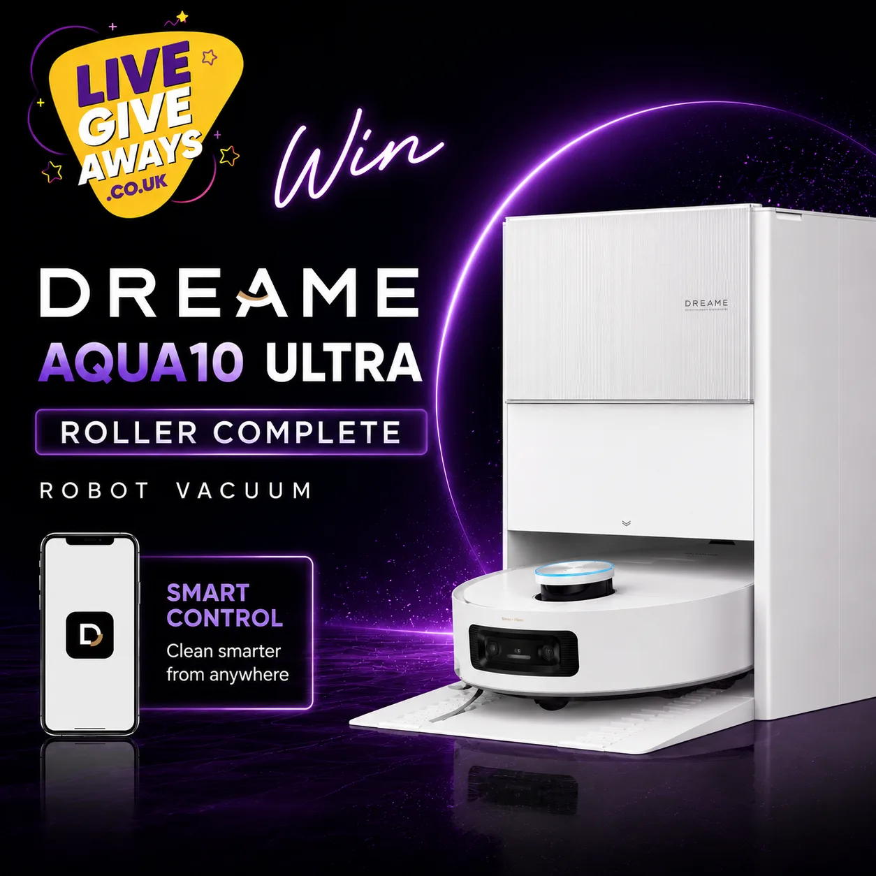 Dreame Aqua10 Ultra Roller Complete Robot Vacuum + 5 Lucky Numbers! 🤖