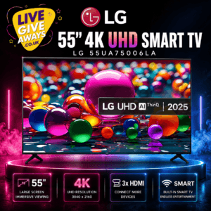 LG 55UA75006LA 55 Inch 4K Ultra HD Smart TV + 10 Lucky Numbers! 📺