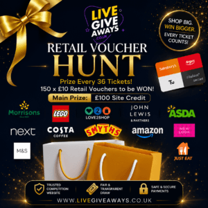 🛍️ Retail Voucher Hunt – Prize Every 36 Tickets!
