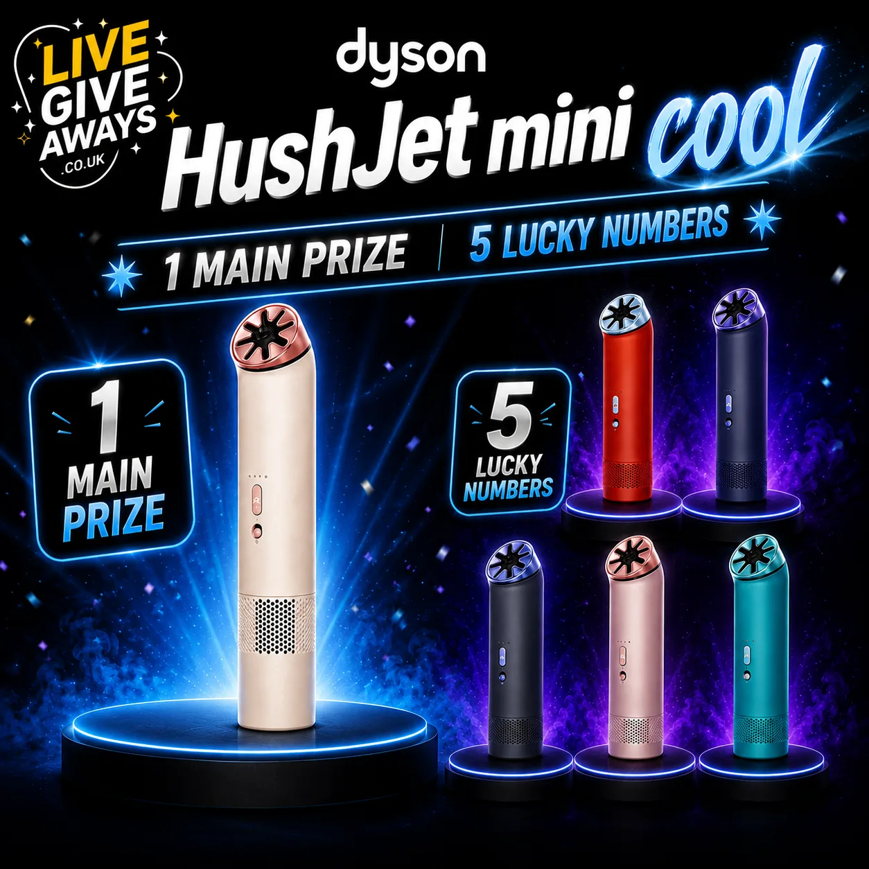 Dyson HushJet Mini Cool + 5 HushJet Lucky Numbers!