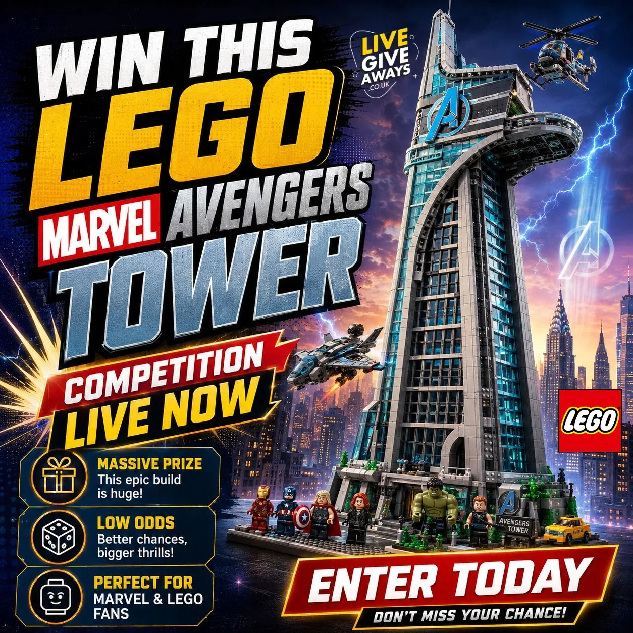 LEGO Marvel Avengers Tower #76269 + 18 Lucky Numbers!