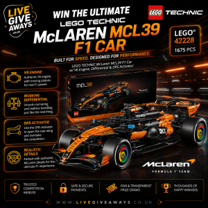 LEGO Technic McLaren MCL39 F1 Car w/ V6 Engine, Differential & DRS Activator+ 5 Lucky Numbers! 🏎️