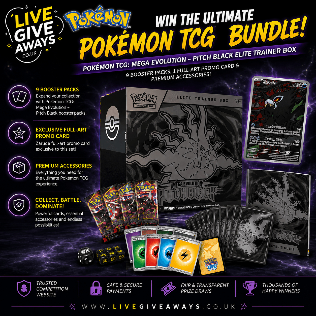 Pokémon TCG: Mega Evolution – Pitch Black Elite Trainer Box