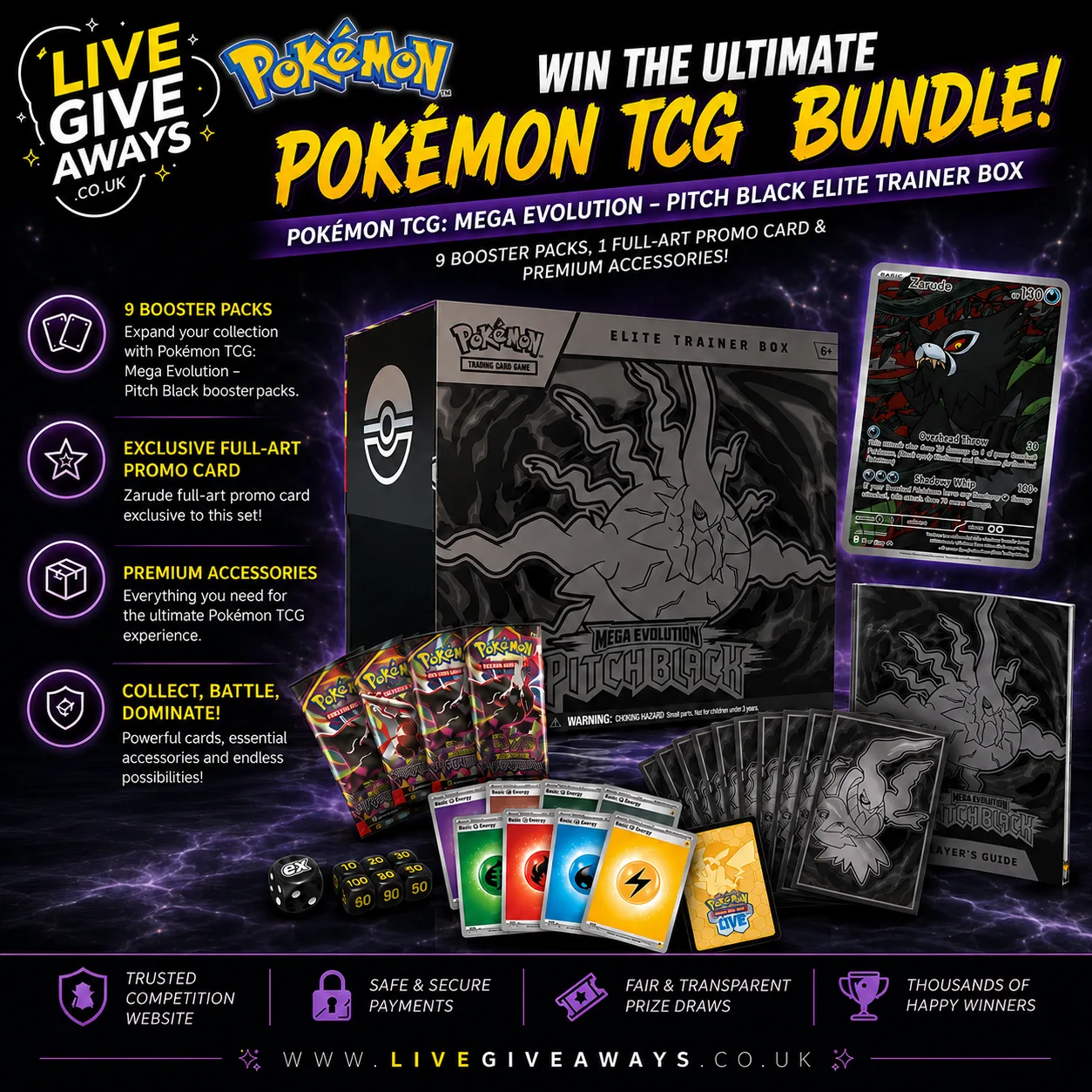 Pokémon TCG: Mega Evolution – Pitch Black Elite Trainer Box