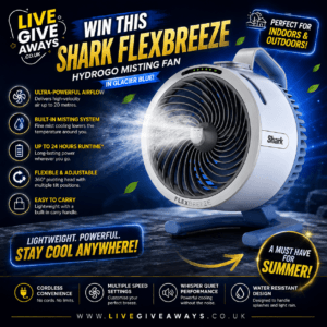 Shark FlexBreeze HydroGo Misting Fan 💦 + 8 Lucky Numbers!