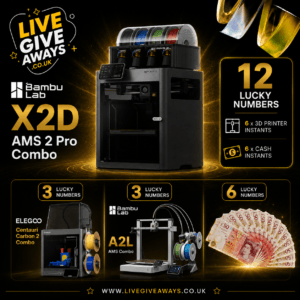 LATEST Bambu Labs X2D with AMS 2 Pro Combo + 6 x Lucky Number A2L AMS/Centauri Carbon 2 Combo 3D Printers & 6 x Cash Instants! 🧩
