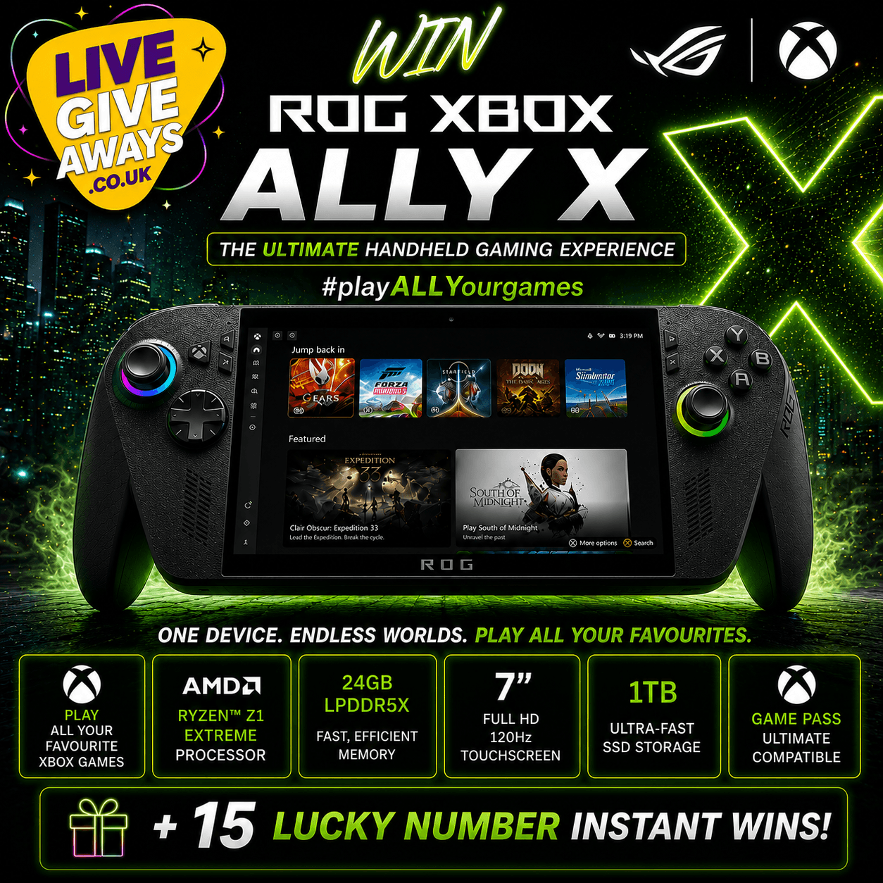 Asus ROG Xbox Ally X – The Ultimate Handheld + 15 Lucky Numbers!