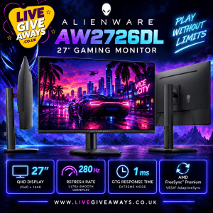 Alienware 27 Inch 280Hz QHD Gaming Monitor AW2726DL