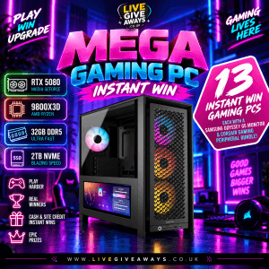💻🏆 9800X3D RTX 5080 Watercooled Gaming PC 🏆💻 +⚡13 MEGA RTX 5070 32GB DDR5 Gaming PC Bundles + 50 x £100 Instants!